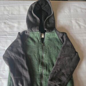 Boy's Size Small (6/7) Urban Pipeline Green & Black Full Zip Hoodie